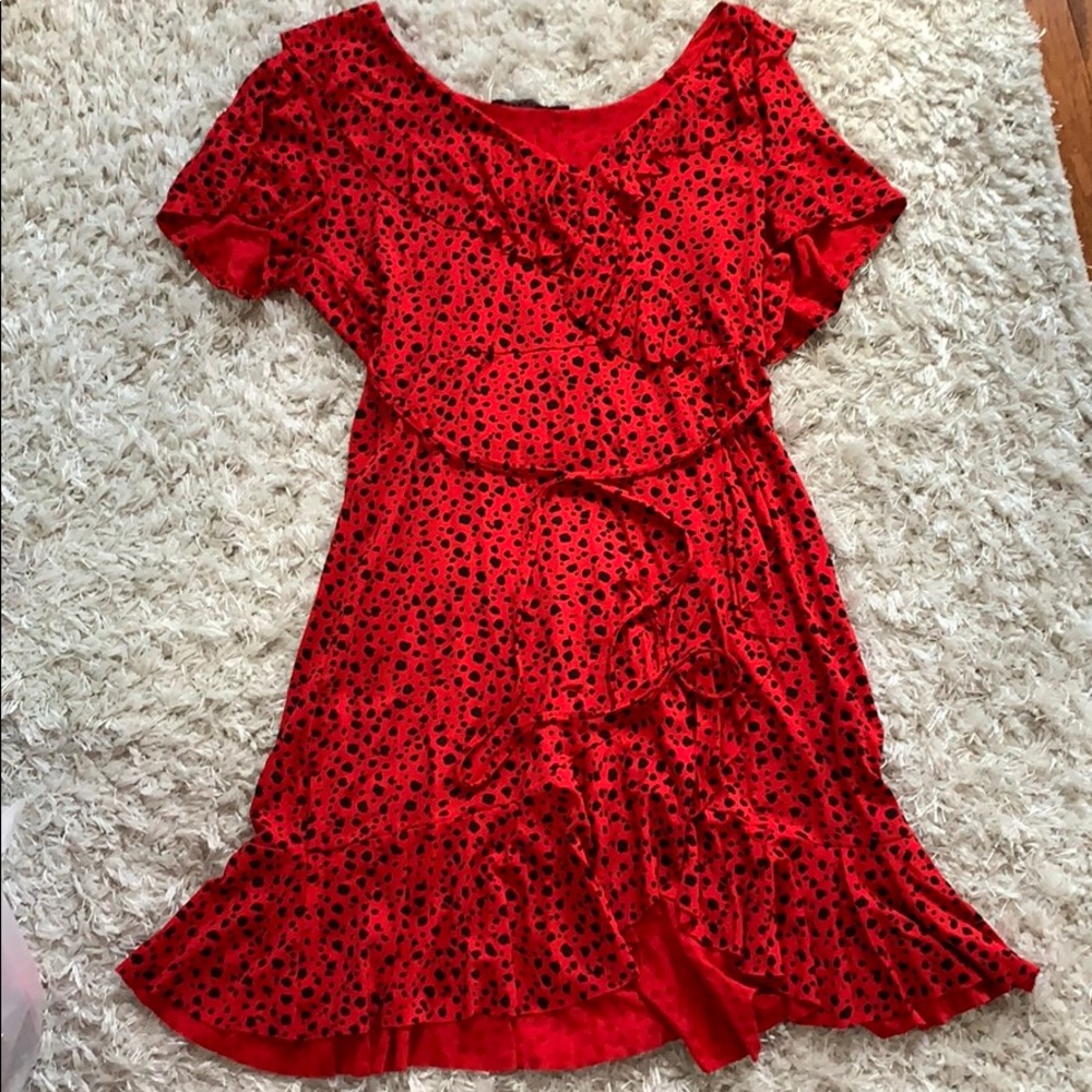5 for $10 NWOT red wrap dress